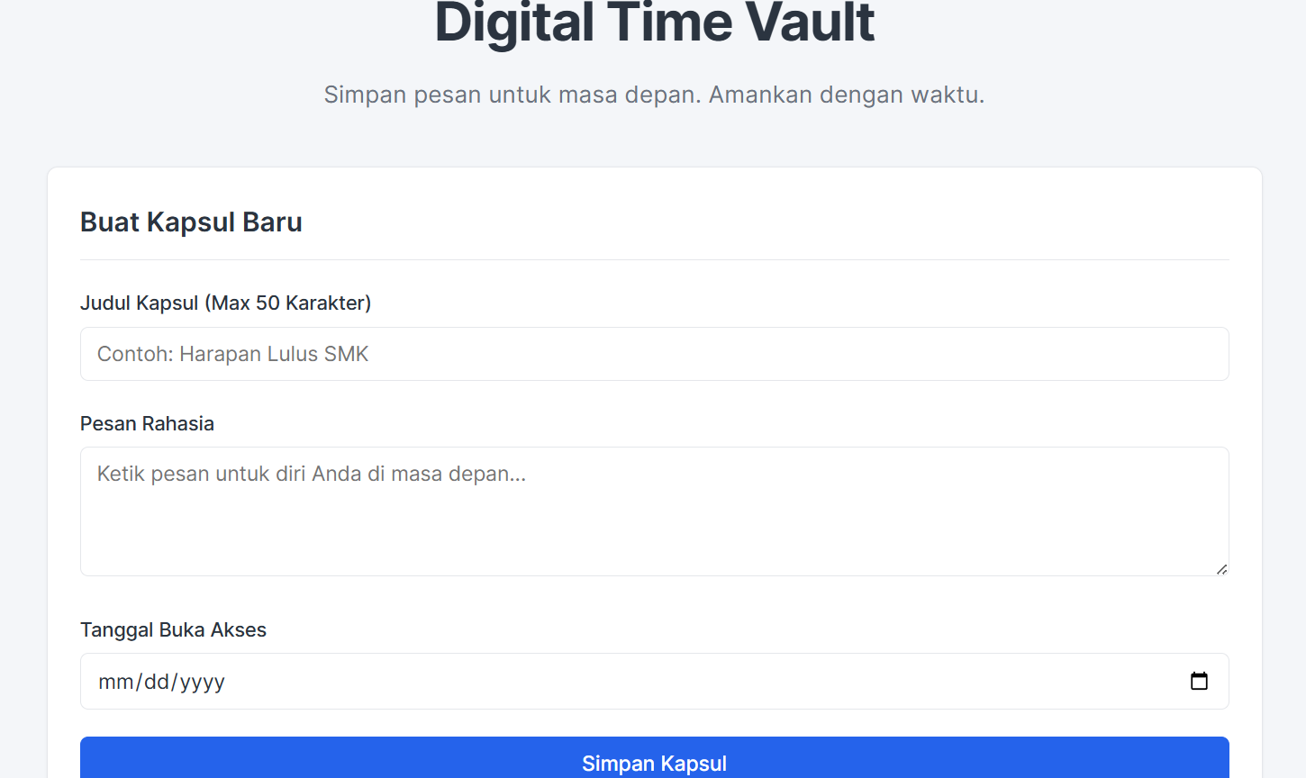 Digital Time Vault